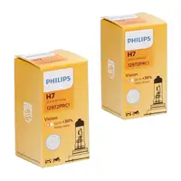 2x PHILIPS 12972PRC1 Halogenlampe Glühlampe H7 VISION +30% 12V 55W PX26d