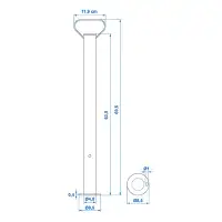 PROPLUS 341516 Abstellstütze Stützfuß Stützrohr Anhängerstütze 48mm 700mm max. 300Kg