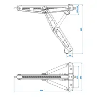 PROPLUS 361504 Ausdrehstütze Stützfuß Steckstütze Wohnwagen Kurbelstützen 750Kg Höhe 495mm