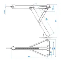 PROPLUS 361507 Ausdrehstütze Stützfuß Steckstütze Wohnwagen Kurbelstützen 800Kg Höhe 500mm