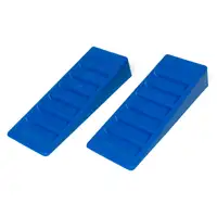 2x PROPLUS 361558 Auffahrrampe Ausgleichskeil Stufenkeil Kunststoff BLAU 75mm bis 3000kg