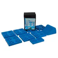 PROPLUS 361562 Multifunktions-Ausgleichskeil Stufenkeil stapelbar 9-teilig BLAU bis 5000kg