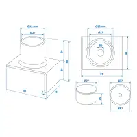 PROPLUS Adapter für Stempelwagenheber Wagenheber mit einzelner Randaufkantung 55x30mm