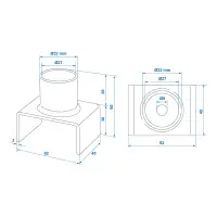 PROPLUS U Adapter für Stempelwagenheber Wagenheber mit doppelter Randaufkantung 54x45mm