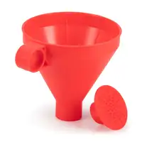 PROPLUS Eiskratzer Eisschaber Scheibenkratzer und Trichter 2 in 1 ca. Ø14cm ROT