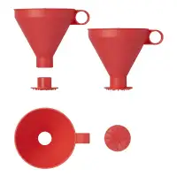 PROPLUS Eiskratzer Eisschaber Scheibenkratzer und Trichter 2 in 1 ca. Ø14cm ROT