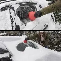 PROPLUS Eiskratzer Eisschaber Scheibenkratzer und Trichter 2 in 1 ca. Ø14cm ROT