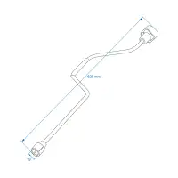 PROPLUS 360025 Handkurbel Verlängerung Anhänger Wohnwagen Kurbelstütze 620mm 19mm