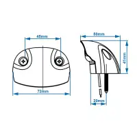 PROPLUS 343966 LED Kennzeichenleuchte Nummernschildleuchte 72x50mm PKW Anhänger