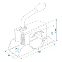 PROPLUS 341532 Klemmschelle Klemmhalter Anhänger Stützrad Stütze Stützrohr Halter Ø 48mm