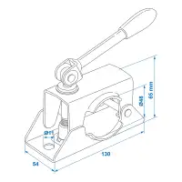 PROPLUS 341533 Klemmschelle 48mm Verzinkter Stahl mit Klappknebel für Stützrad Anhänger