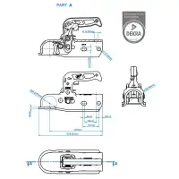 PROPLUS SPP 341044 Kugelkupplung RUND 35-50mm für 3000kg Zugvorrichtung Anhänger Zugmaul