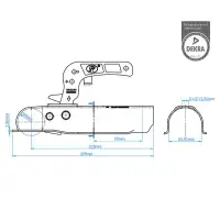 PROPLUS 341014 Kugelkupplung RUND 60mm für 750kg Zugvorrichtung Anhänger Zugmaul