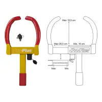 PROPLUS 341341 Radkralle Parkkralle Wegfahrsperre PKW Wohnwagen Anhänger bis Ø 265mm