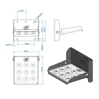 PROPLUS SPP_SP-01 Klapptritt Trittstufe Trailer Kipper Anhänger Bordwand 155 x 172 mm