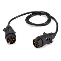 PROPLUS 343540 Anhänger Verlängerungskabel mit 2x Stecker 7-polig PVC 1M 100cm