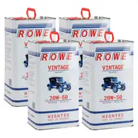 20 Liter ROWE Motoröl Öl VINTAGE Unlegiert SAE 20W50 Oldtimer Mehrbereichs-Öl