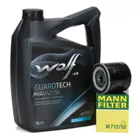 5L WOLF 10W40 B4 Motoröl + MANN Ölfilter VW Golf 3 4 5 6 Bora Polo Lupo Vento 1.0-1.6