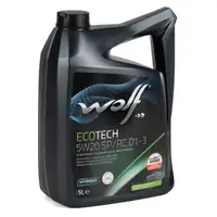 5L 5 Liter WOLF ECOTECH 5W20 SP/RC D1-3 Motoröl Öl GM dexos1 Gen3 FIAT 9.55535-CR1