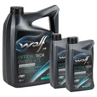 7L 7 Liter WOLF OFFICIALTECH 0W30 LL III FE Motoröl Öl BMW LL-04 MB 229.51 VW 504/507.00