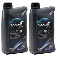 2L 2 Liter WOLF VITALTECH 75W90 GL-5 Getriebeöl Schaltgetriebeöl MT-1 MB 235.8