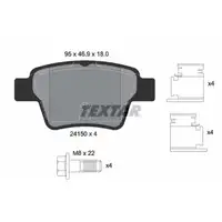 TEXTAR 2415001 Bremsbeläge Bremsklötze CITROEN C4 I PEUGEOT 207 bis 08.2008 307 hinten