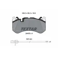 TEXTAR 2445501 Bremsbeläge + Warnkontaktsensor AUDI RS6 C6 C7 RS7 4G PR-1LM/1LX vorne