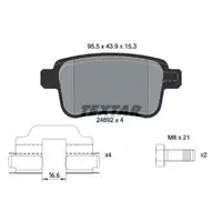 TEXTAR 2469201 Bremsbeläge Bremsklötze RENAULT Kangoo / Be Bop / Rapid hinten