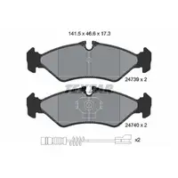 TEXTAR 2473901 Bremsbeläge + Warnkontaktsensor MERCEDES Sprinter B901 B902 VW LT II hinten