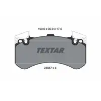 TEXTAR 2484701 Bremsbeläge Bremsklötze AUDI A6 S6 (C79 A7 S7 (4G) A8 S8 (4H D4)vorne