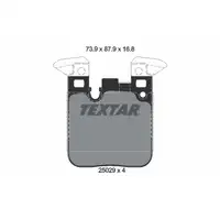 TEXTAR 2502901 Bremsbeläge BMW 2er M2 F87 3er M3 F80 4er M4 F82 F83 bis 01.2018 hinten