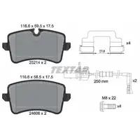 TEXTAR Bremsscheiben + Bremsbeläge + Sensor AUDI A8 (4H D4) PR-1KW hinten