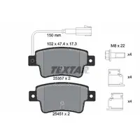 TEXTAR 2535701 Bremsbeläge + Warnsensor ABARTH / FIAT Grande / Punto / Evo (199_) hinten