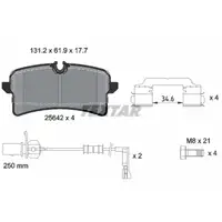 TEXTAR 2564201 Bremsbeläge + Warnkontaktsensor AUDI A6 C7 A7 4G PR-1KU A8 4H PR-2EM hinten