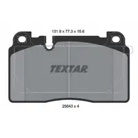 TEXTAR 2564302 Bremsbeläge Bremsbelagsatz Bremsklötze AUDI Q5 SQ5 (8RB) PR-1LB/1LE vorne