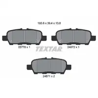 TEXTAR 2577801 Bremsbeläge NISSAN Juke F15 Leaf ZE0 ZE1 NV200 RENAULT Koleos 2 hinten