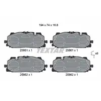 TEXTAR 2586101 Bremsbeläge AUDI A3 8Y A4 B9 A5 A6 C8 A7 Q8 Q5 Q7 Q8 VW Touareg CR vorne