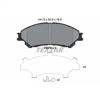 TEXTAR 2597901 Bremsbeläge Bremsklötze SUZUKI SX4 / S-Cross (JY) Vitara (LY) vorne