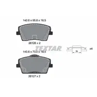 TEXTAR 2612601 Bremsbeläge Bremsbelagsatz Bremsklötze VOLVO XC40 (536) 17 Zoll vorne