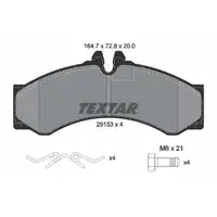 TEXTAR 2915301 Bremsbeläge MERCEDES-BENZ Sprinter B904 VW LT 28-46 II vorne / hinten