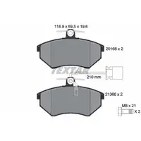 TEXTAR 2016805 Bremsbeläge + Sensor VW Golf 3 Vento 2.0 GTI 16V 2.8 VR6 bis Fgst. vorne