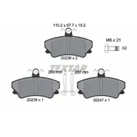 TEXTAR 2023602 Bremsbeläge + Warnkontaktsensor RENAULT Espace 2 2.0 2.2 2.1 TD vorne