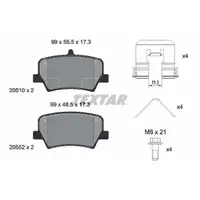 TEXTAR 2051001 Bremsbeläge Bremsklötze Bremsbelagsatz VOLVO XC40 (536) hinten