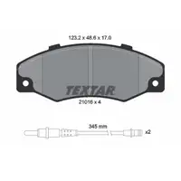 TEXTAR 2101602 Bremsbeläge + Warnkontaktsensor RENAULT 21 2.0 2.2 2.1 D / Turbo-D vorne