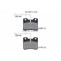 TEXTAR 2126702 Bremsbeläge + Warnsensor CITROEN AX Saxo PEUGEOT 106 I II 1.0 1.1 vorne