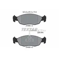 TEXTAR 2143001 Bremsbeläge + Warnkontaktsensor CITROEN Saxo PEUGEOT 106 II 306 vorne