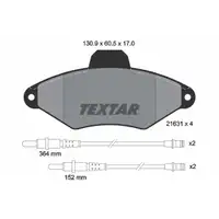 TEXTAR 2163102 Bremsbeläge + Warnkontaktsensor CITROEN Xantia / Break (X1_, X2_) vorne