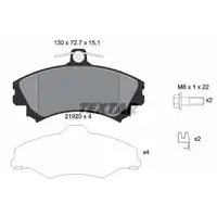 TEXTAR 2192001 Bremsbeläge VOLVO S40 I V40 bis 06.1997 MITSUBISHI Carisma (DA_) vorne