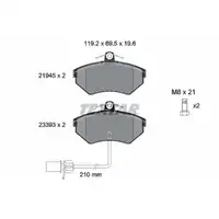 TEXTAR 2194504 Bremsbeläge + Warnsensor VW Passat B5 ab Fgst. AUDI A4 B5 B6 B7 vorne