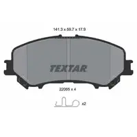 TEXTAR 2206501 Bremsbeläge NISSAN Qashqai 2 (J11) RENAULT Kadjar (HA_, HL_) vorne